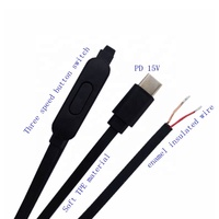 Source usine personnalisée USB-C PD 15V mini interrupteur à bouton de contrôle de température à trois vitesses TPE émaillé fil plat