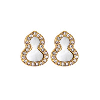 Boucles d'oreilles en forme de gourde en acier inoxydable 316L pour femmes, style minimaliste, luxe, usage quotidien, vente en gros de bijoux