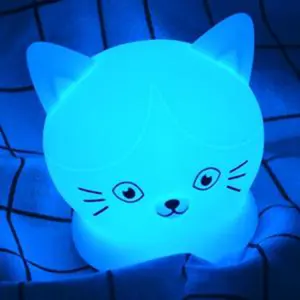 고양이 LED 조명 진정 및 집중을 돕는 일일 안내 호흡 야간 조명 수면 품질 향상 귀여운 작은 빛 친구