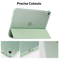Pour iPad 10e et 11e génération A16, coque arrière transparente pour tablette, fonction veille/réveil automatique, anti-rayures, étui à rabat en cuir PU, 11 pouces