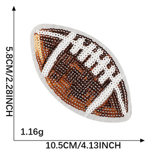 2025 gros fer personnalisé sur patchs de Baseball Chenille sergé tissu paillettes et paillettes Football patchs - Product Image 3