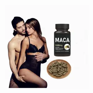 OEM Wholesale Premium Maca Root Capsules with Black Pepper Ashwagandha Vegan Organic Maca Root Powder Energy Immune Support