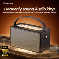Altavoz Bluetooth REMAX 80/160W Hi-Fi con Gabinete de Madera, DSP Reverb, 9000mAh*2, 22H de Reproducción, Compatible con Karaoke e Instrumentos