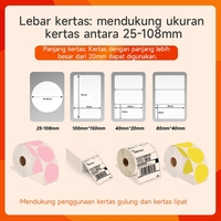 Printer Barcode AiYin 4x6 Hitam Putih A6 Nirkabel untuk Label Pengiriman dengan Tempat Kertas Besar dan Kertas Label