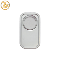 Composants de boîte en fer blanc carrée, couvercle à ouverture facile et bouchon inférieur à vis avec bec verseur, raccords anti-déversement pour bidon d'huile moteur de 1L