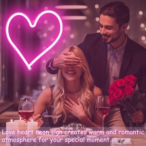 Pink Heart Letreros Neon LED dimmable USB powered ambient <b>light</b> store <b>window</b> decoration <b>light</b> street indicator <b>light</b> Customized - Product Image 1