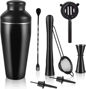 Cocktail Shaker profissional em aço inoxidável, kit para misturar bebidas e coquetéis, ferramenta para bar doméstico