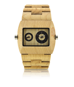 Montre à quartz carrée en bois faite à la main de vente chaude montre-bracelet à la mode - Product Image 5