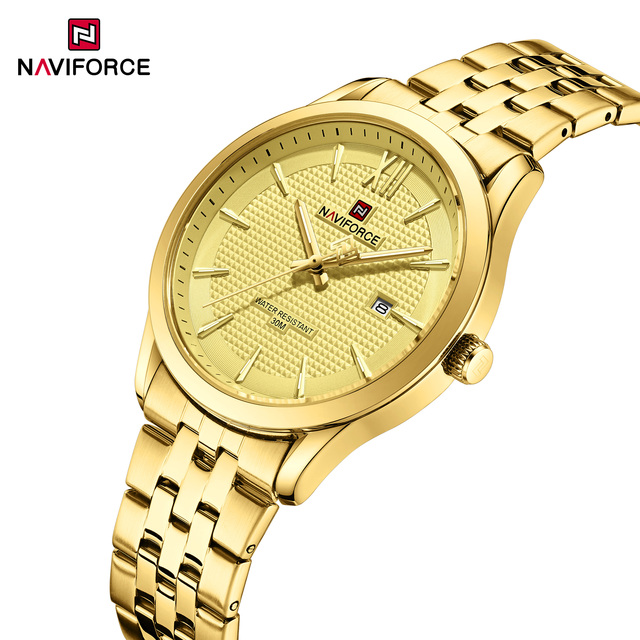 NAVIFORCE 9255 Stainless Steel Luminous Fashion Men Luxury Original Quartz Sport Wrist Watch