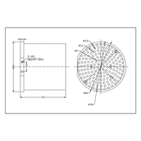 Radiateur en aluminium à ailettes rondes usinées CNC, anodisé noir, 20-30W, pour éclairage LED COB pour culture de plantes