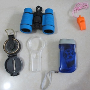 Set de Exploración de la Naturaleza para Niños, Binoculares, Brújula, Lupa, Linterna, Silbato, Plástico, 8-13 Años, Juguete para Exteriores - Product Image 2