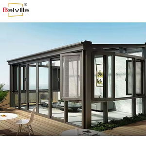 Vente directe d'usine Villa résidentielle Hôtel Terrasse Solarium Véranda Serre Ensemble Serre en aluminium et verre Véranda - Product Image 1