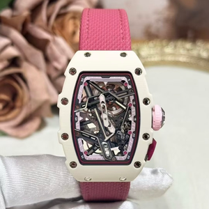 new styleColorful Tonneau Hollow Skeleton Mechanical <b>Watch</b> Multicolor <b>Case</b> Luxury Rubber Strap Sport Automatic Waterproof <b>Watch</b> - Product Image 5