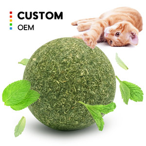 2024 كرات لعبة القطط المضغوطة من عرق القطط و الجرس بداخلها طبيعي بواسطة كرات صغيرة عرق القطط - Product Image 1