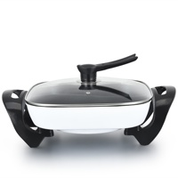 Ltweer — marmite de cuisson électrique, multifonction, carrée blanche, antiadhésif, Shabu, sauteuse électrique domestique, 116B-3030