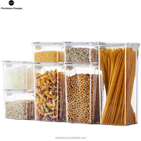 Boîtes de conserve scellées pour aliments secs de cuisine boîte en plastique transparente ensemble de récipients de stockage des aliments hermétiques avec couvercle