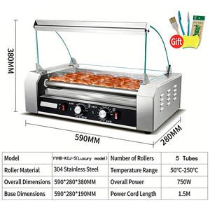 Parrilla Comercial para Hot Dogs con Protección Contra Sobrecalentamiento y Apagado Automático, Segura y Confiable para Concesiones en Recintos Deportivos - Product Image 6