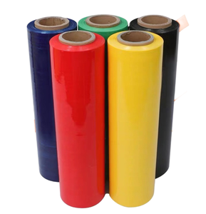 High Quality Custom Color 300m Stretch Film Soft Plastic PE & LLDPE Packaging <b>Wrap</b> Hand Wrapping Casting Processed - Product Image 1