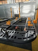 Tricar 3 Tower Floor Frame Machine, équipement de réparation de carrosserie automobile, banc de redressage de châssis, machine à cadre en acier