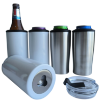 Refroidisseur de bière isotherme 5 en 1 universel en acier inoxydable pour canettes régulières ou minces de 12 oz et 16 oz