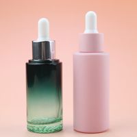 Ensemble d'emballages en verre givré premium, flacons pompe pour lotion et sérum, vente en gros d'usine