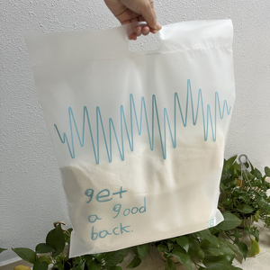 Custom Printed Frosted Matte Zipper Bag With Die Cut Handle, Plastic Ziplock Packaging Pouch For Clothing Apparel - Product Image 4