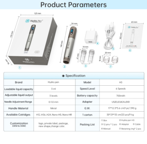 Professional Hydro Pen H3 Facial Device Application Multi-Speed Needle <strong>Skin</strong> Treatment Home Use Portable US <strong>UK</strong> Plug Beauty Salon - Product Image 6