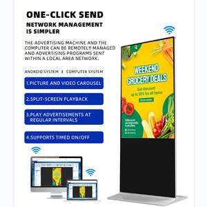 Máquina de publicidad vertical de señalización digital LCD con pantalla táctil de 43 pulgadas de alta calidad y pantallas de vídeos de TV para edificios de oficinas - Product Image 5