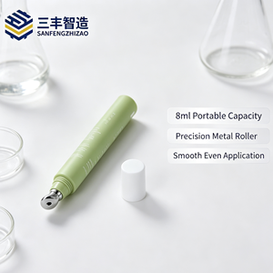 หลอดโลหะพิมพ์ลายตามสั่งสำหรับเครื่องสำอางแบบลูกกลิ้งนวดเดี่ยว สำหรับครีมทาตาและเซรั่มทาปาก - Product Image 1