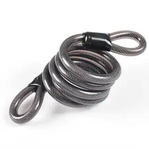 YH1408 PVC Coated Cycling Bicycle Lock Steel Cable Bike Lock