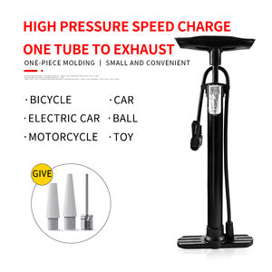 Pompe à air multifonction pour vélo de route en aluminium ABS pour vélo d'extérieur avec manomètre Pompe à pied pour vélo - Product Image 2