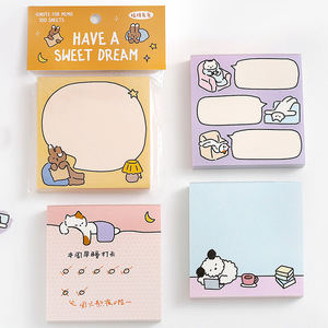 100 notas adhesivas por paquete, Serie El Mejor Día para Relajarse, materiales <span class=keywords><strong>de</strong></span> dibujo e ilustración para estudiantes - Product Image 2