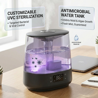 Humidificateur intelligent silencieux 6L avec commande vocale via application WiFi, remplissage par le haut, ultrasonique, compatible Tuya Smart pour la maison et les grandes pièces