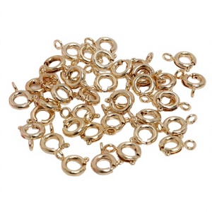 Ensemble de 5 fermoirs à ressort de 6 mm plaqués or/argent/noir, anneaux ouverts pour la fabrication de bijoux - Product Image 3