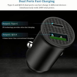 Cargador USB C PD de 18W, Cargador de Coche de Carga Rápida con Puerto USB Dual de 30W, Compatible con <span class=keywords><strong>iPhone</strong></span> 11 Pro Max/XR/X/8/7/6S/5/Galaxy S20 - Product Image 5