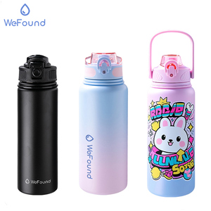 Bouteille d'<span class=keywords><strong>eau</strong></span> de sport à poignée simple paroi en acier inoxydable à couvercle rabattable 750ml - Product Image 2