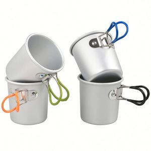 Taza de Camping Plegable Portátil de Aluminio, Taza Ligera de Metal para Beber, Uso en Exteriores, Fácil de Limpiar, para Senderismo y Viajes - Product Image 3