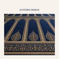 Tapis de prière pour mosquée en laine Saf Lines Mihrab Roll, projet OEM personnalisé, ignifuge pour Masjid