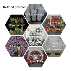 Conjunto de Decoración Floral en Tonos Pastel Estilo Cuento de Hadas, Ideal para Fondos de Boda y Decoración de Banquetes - Product Image 5