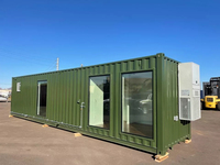 Maison conteneur modulaire démontable de 20 pieds et 40 pieds, structure en acier, villa de luxe, bureau, cabane