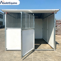 Écuries portables en acier pour chevaux, écuries mobiles pour chevaux avec toit