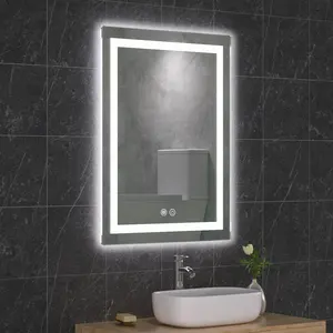 Wall Mounted Anti Fog Ip44 Lighted Led Mirror Smart Shower Backlit Bathroom Mirror With Led Light