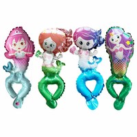 Bracelet ballon en forme d'animal de dessin animé pour enfants, ballon en aluminium pour décorations de fête d'anniversaire, petit cadeau jouet
