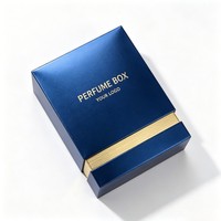 Boîte cadeau de luxe rigide en deux parties pour flacon de parfum, avec insert et logo en feuille d'or UV, pour emballage de parfum