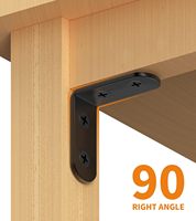Support d'étagère flottante en L robuste et moderne en acier inoxydable, support d'angle invisible, structure simple pour cuisine