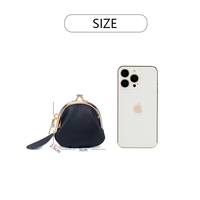 Mini porte-monnaie vintage en cuir véritable, petite pochette à clip multifonctionnelle pour le rangement quotidien et les voyages, avec fermeture à fermoir