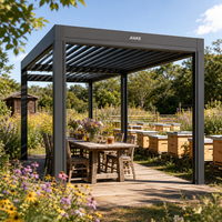 Jiake 6063-T5 Aluminium-Pergola mit Motorisiertem Lamellendach für Honigbienenstock, Garten, Terrasse, Outdoor-Pavillon, Gartenlaube