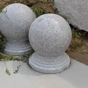 Bloc de voiture en granit blanc, qualité Fine, sphère de stationnement, boules de pierre à vendre