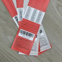 Étiquette de bagage personnalisée pour hôtel, papier cartonné enduit imperméable, impression offset CMYK, papier fantaisie laminé