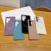 Coque de téléphone souple en TPU 2025 pour S25 S24 Ultra, étui magnétique coloré pour cellule 16 Pro Max 16E 15 14 13 12 11 Pro, emballage en boîte avec fibre